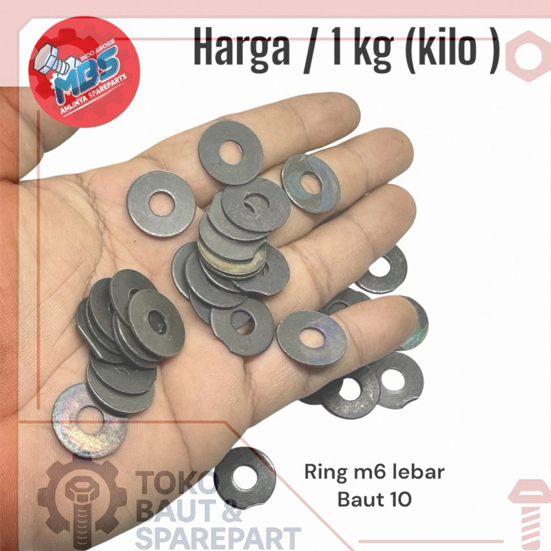 GROSIR BAUT SPAREPART WASH RING KILOAN M6 BAUT 10 harga /kg motot mobil dll hitung / kilo