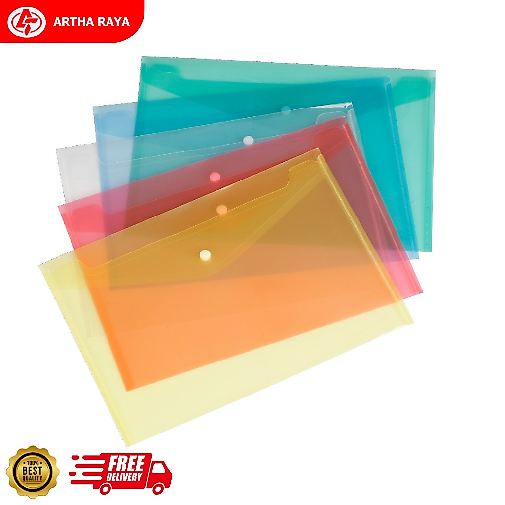 MAP KANCING PLASTIK FOLIO [ 1 PACK ISI 12 PCS ]