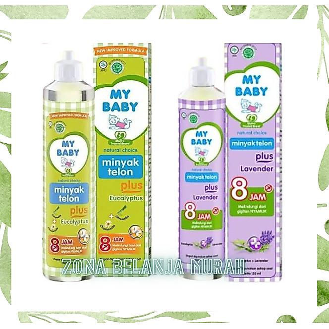 My Baby 90 ml Minyak Telon Plus Anti Nyamuk 8 Jam Ecalyptus - Lavender