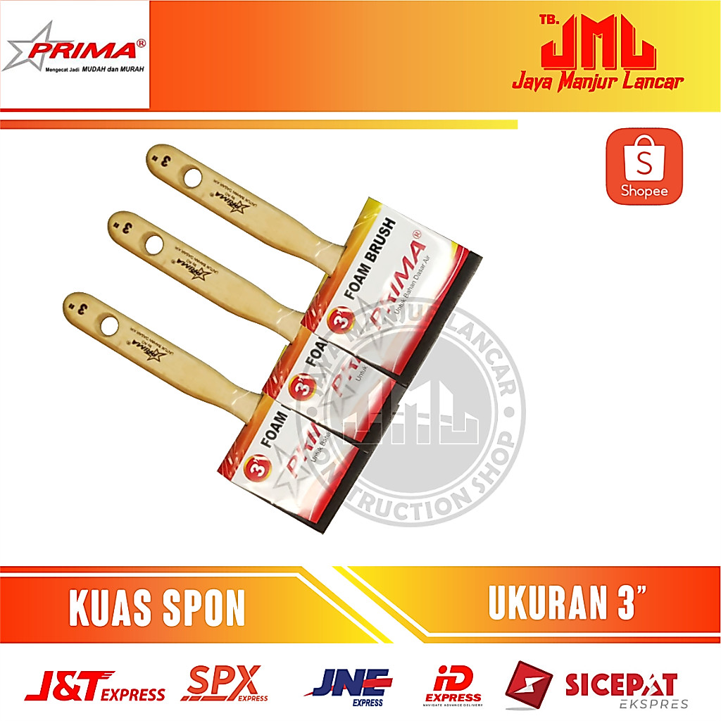 Kuas spon 3 inch/Kuas busa foam brush 3 inch