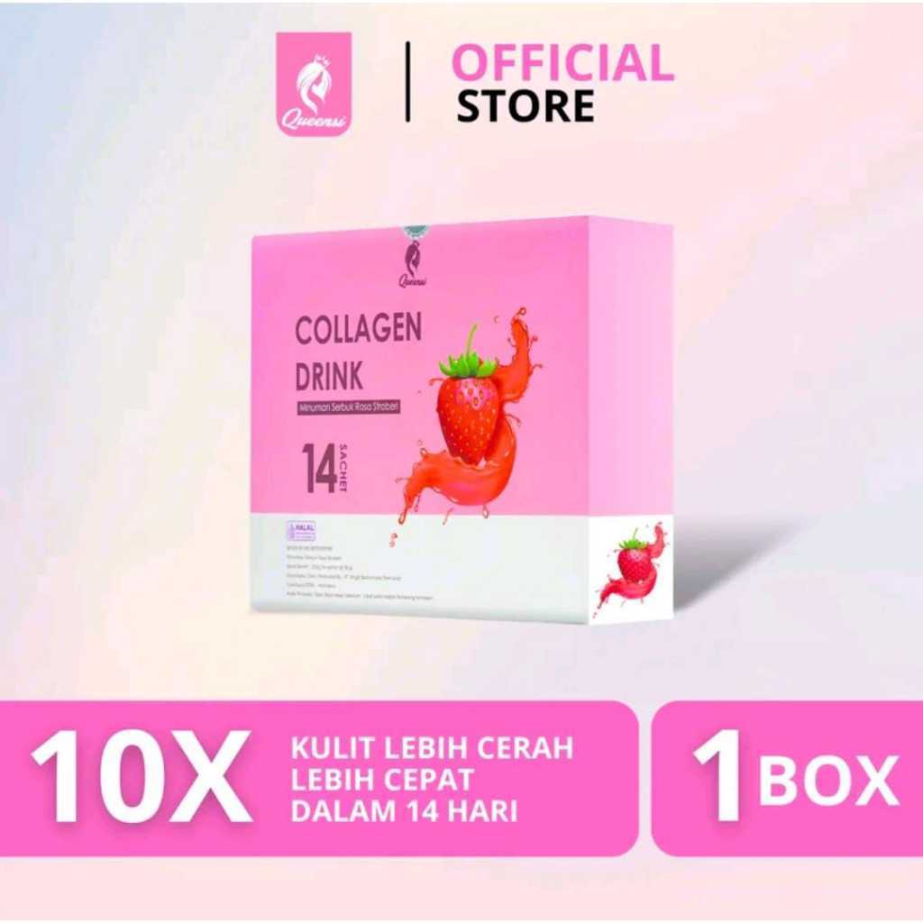 BISA COD! QUEENSI COLLAGEN DRINK ORIGINAL 100% BPOM | Queensi Collagen mencerah dan memutihkan kulit