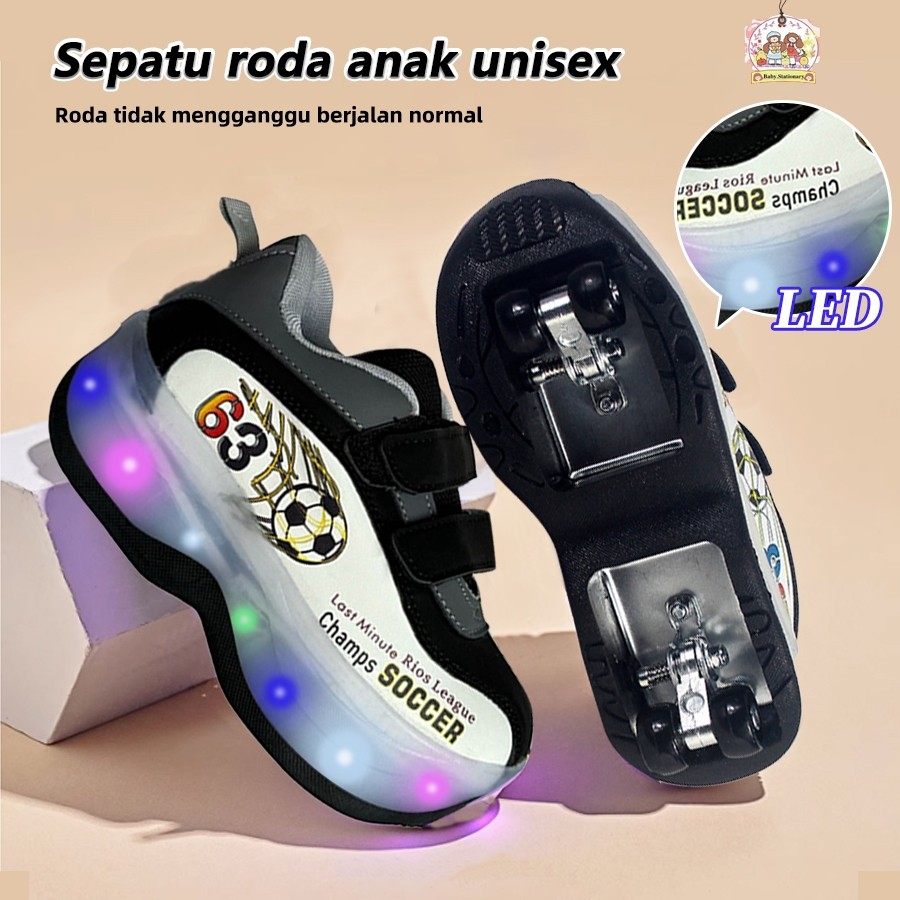 Sepatu Roda Anak dewasa/ Sepatu Roda Nyala  Anak Laki Laki / Perempuan roda 4