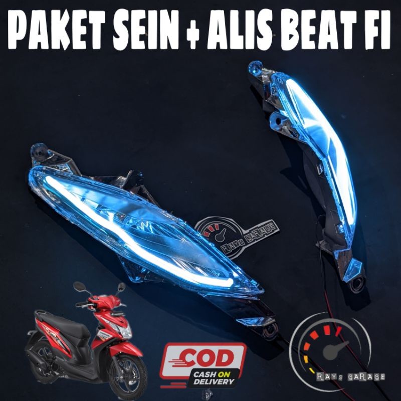 COD paket lengkap lampu alis beat fi 2014 2015 2016 tinggal pasang PNP no bintik super terang