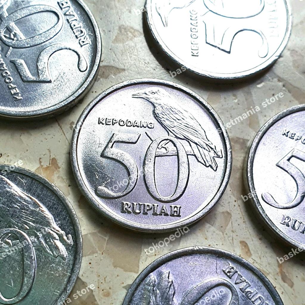 uang koin 50 rupiah burung kepodang lima puluh koin mahar kondisi sangat bagus