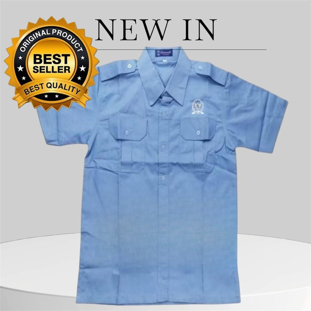 kemeja dpr ri terbaru k2 baju dpr ri biru muda free nama