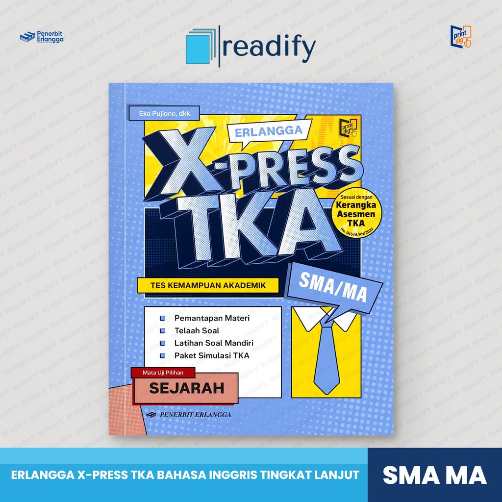 Buku Erlangga X-PRESS TKA Bahasa Inggris Tingkat Lanjut SMA/MA