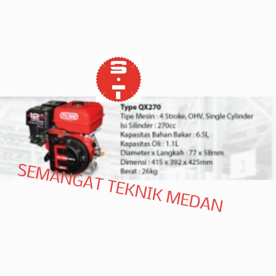 QX270 MESIN ENGINE PENGGERAK SERBAGUNA QX 270 12 HP PROQUIP PRO-QUIP