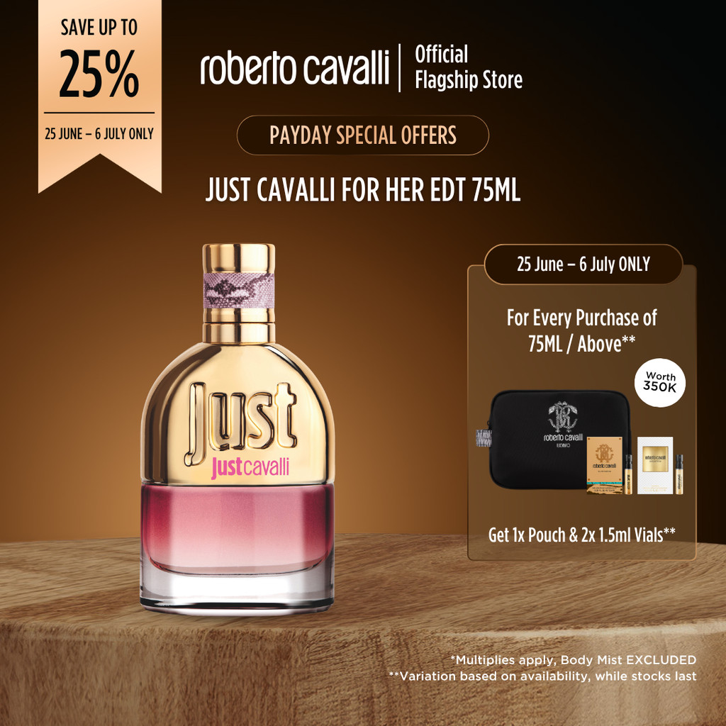 Roberto Cavalli Just Cavalli For Her EDT 75ml - Parfum Wanita