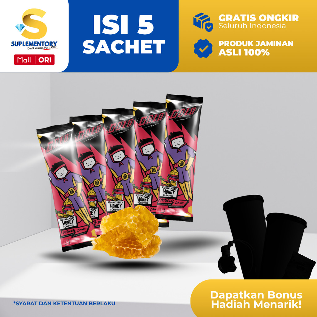 mr Golo Minuman ekstrak madu royal jelly - 1 Box 5 Sachet