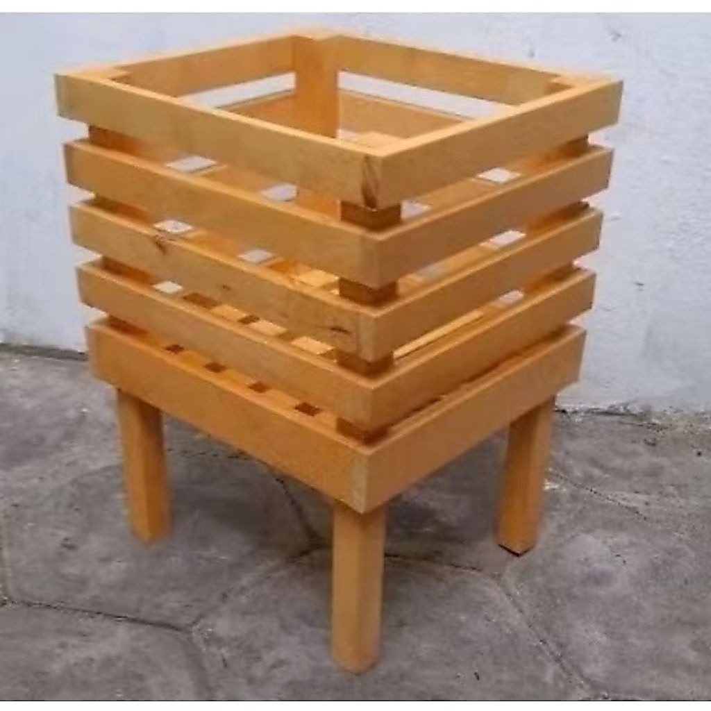 Pot Anggrek kayu halus | Pot Anggrek Dengan kaki pot Kayu Anggrek Murah