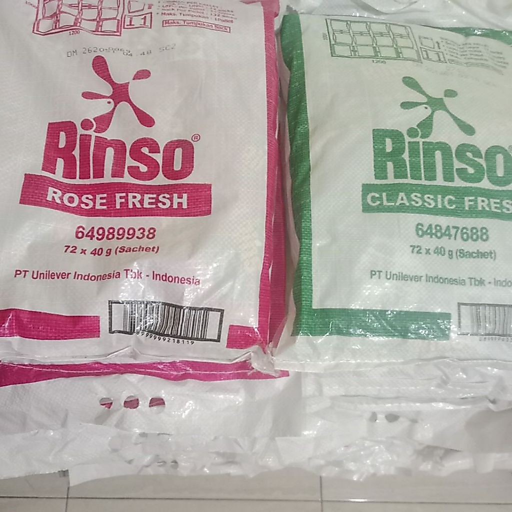 Rinso bubuk 40gr per 3 dus(bag/karung)