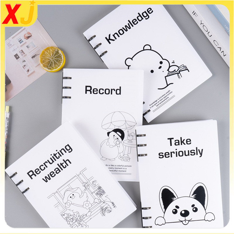 

Kartun Loose Leaf Notebook / Notebook A5 Lucu Dan Sederhana / Buku Catatan Estetika Korea / Buku Harian Kehidupan / Buku Catatan Siswa