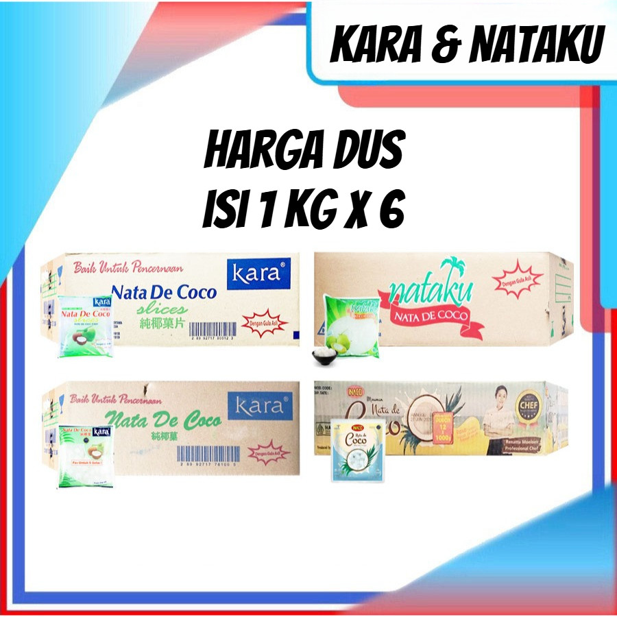 

KARA NATAKU Nata de Coco Sari Kelapa 1 kg x 6 pcs DUS
