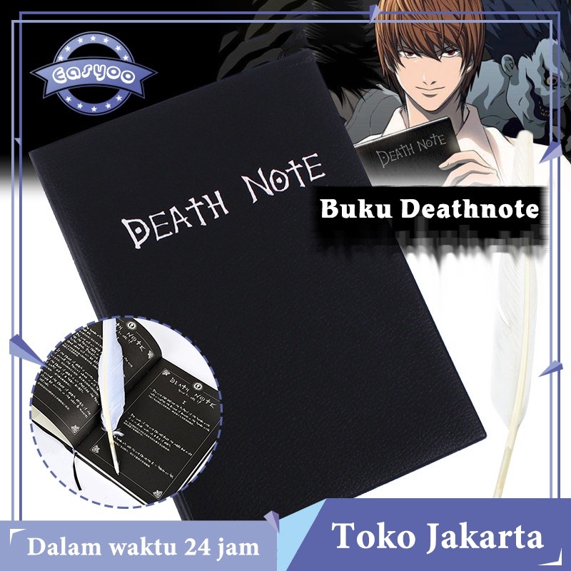 

Anime Buku Death Note Book Catatan Dengan Casing Dan Pena Bulu Dan Pembatas Buku Deathnote