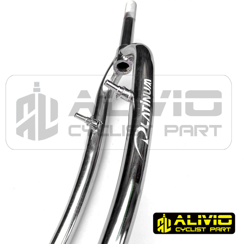 Fork Rigid Chrome Silver Platinum Taiwan Sepeda Federal Communter 26 Inch Drat  Cantilever V Brake