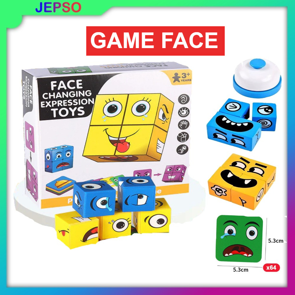 

mainan ekspresi muka / Mainan Face Changing Cube Susun / mainan Ekspresi Muka Puzzle Game Fun / Game face ekspresi wajah
