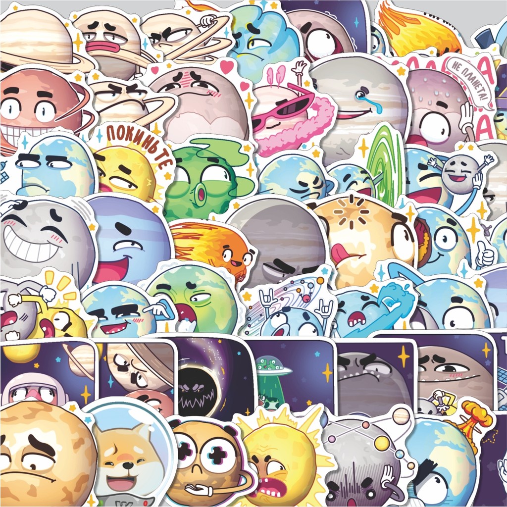 

Stiker Cutting Pack Stiker Parade Of Planets Isi 100Pcs Series Aesthetic Lucu Keren Untuk Koper Bahan Vynil
