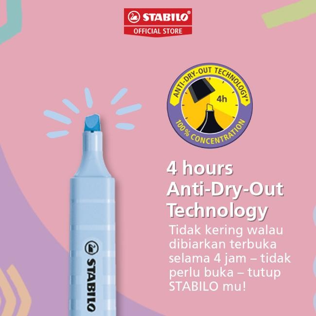 

STABILO swing cool Pastel Highlighter Pen Marker Spidol Warna Warni Stationery Set Alat Tulis (Set Packing) - Set 3 of Sunset