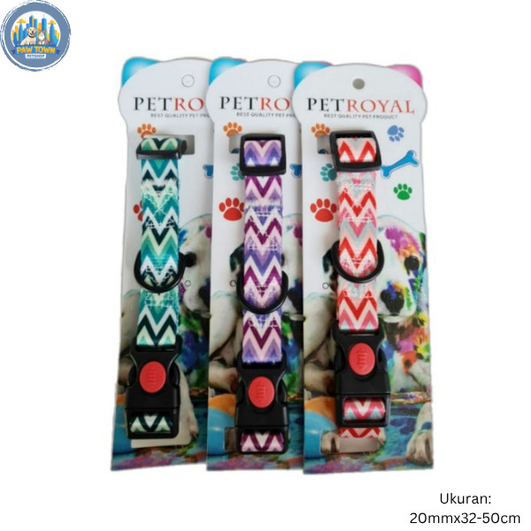 KALUNG ANJING MOTIF ZIGZAG - COLLAR ANJING BESAR - DOG COLLAR