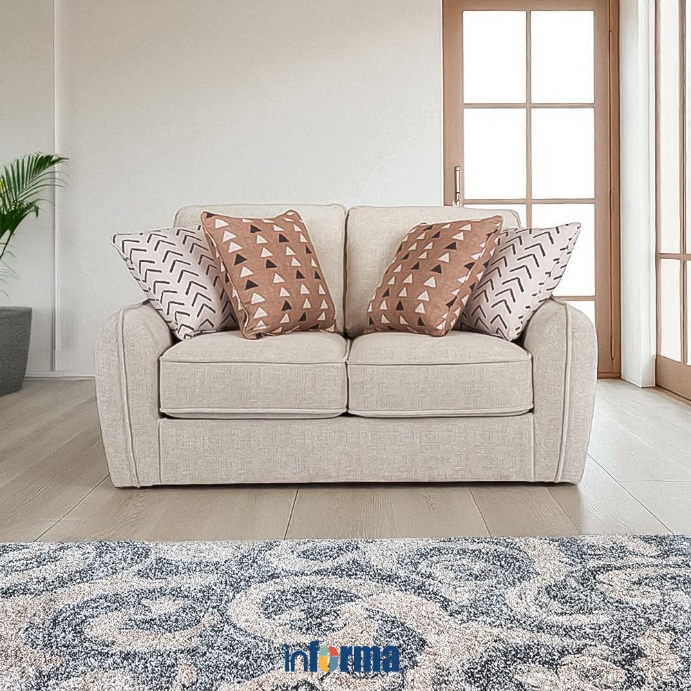 Informa Ashley Seyler Sofa Fabric 2 Seater - Cokelat Sand Sofa Minimalis Sofa Ruang Tamu Sofa Seater