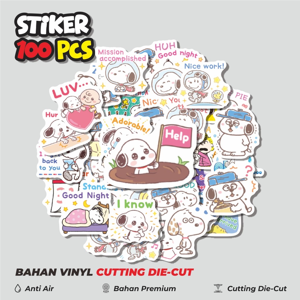 

Terbaru! 50 pcs Stiker Kartun Snoopy V31 Dekorasi Lucu Kreatif untuk Notebook, Skateboard, HP