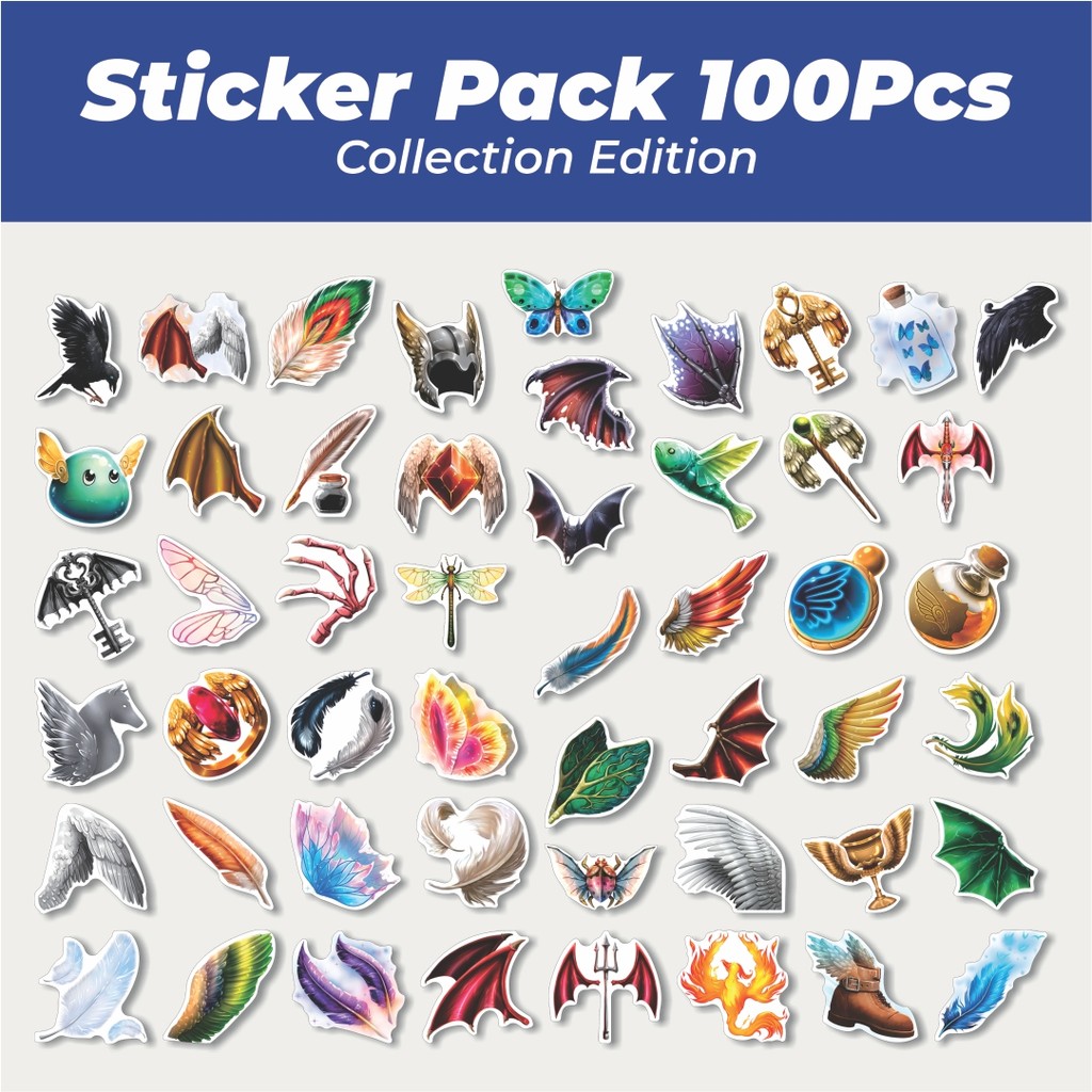 

Hot Stiker Sayap - Sayap Burung Lucu Anti Air Stikers Berperekat Waterproof Sticker Decal Buat Motor Helm Buku Journal Koper Casing HP Laptop Botol Minum