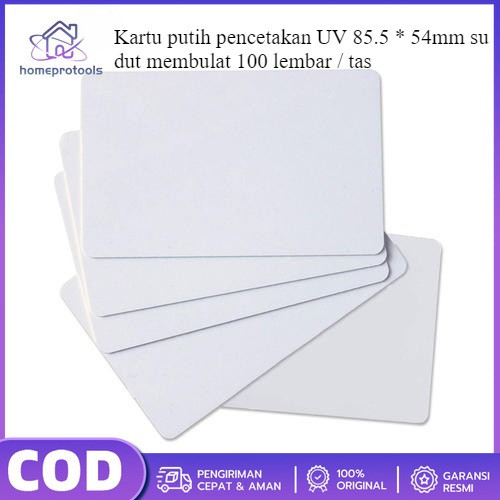 100pcs Kartu Pvc Polos Blank iD card Tanpa Chip Thermal Overlay ISO rfid