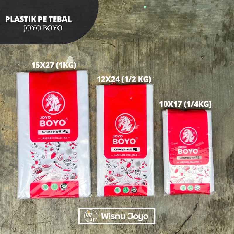 Plastik PE Bening Joyo Boyo 1 kg 1/2 kg 1/4 kg Kemasan 250 gr / Plastik Es Bahan Tebal