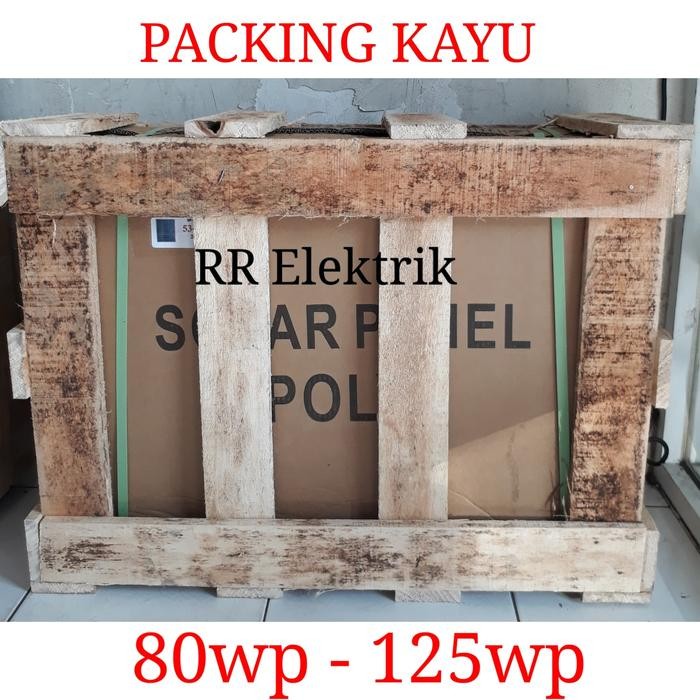 Packing Kayu Untuk Solar Panel 80wp, 100wp, 120wp, 125wp Kurir REGULER - 80wp 100wp Terlaris