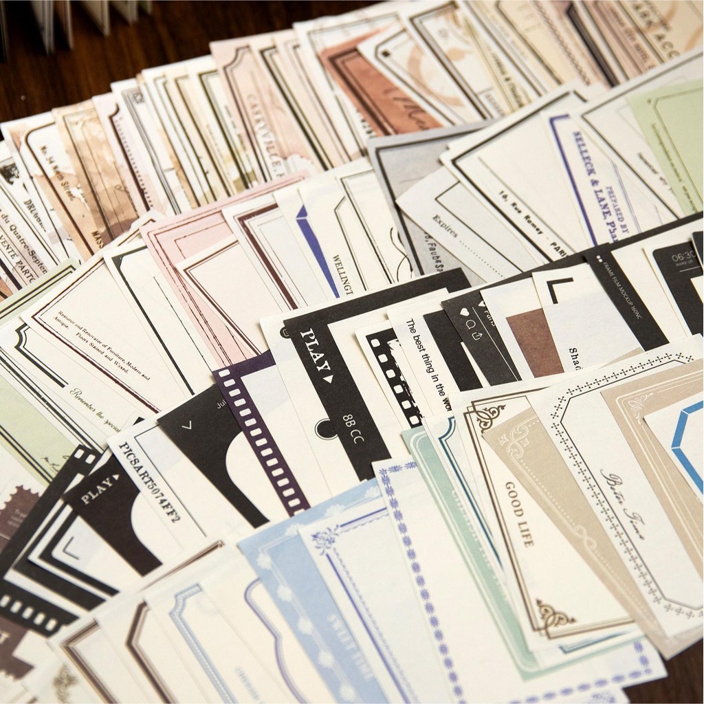 

96 Lembar Paper Scrapbook Material Journal Paper FREE LINE EDITION untuk DIY Craft & Planner Craftycharm