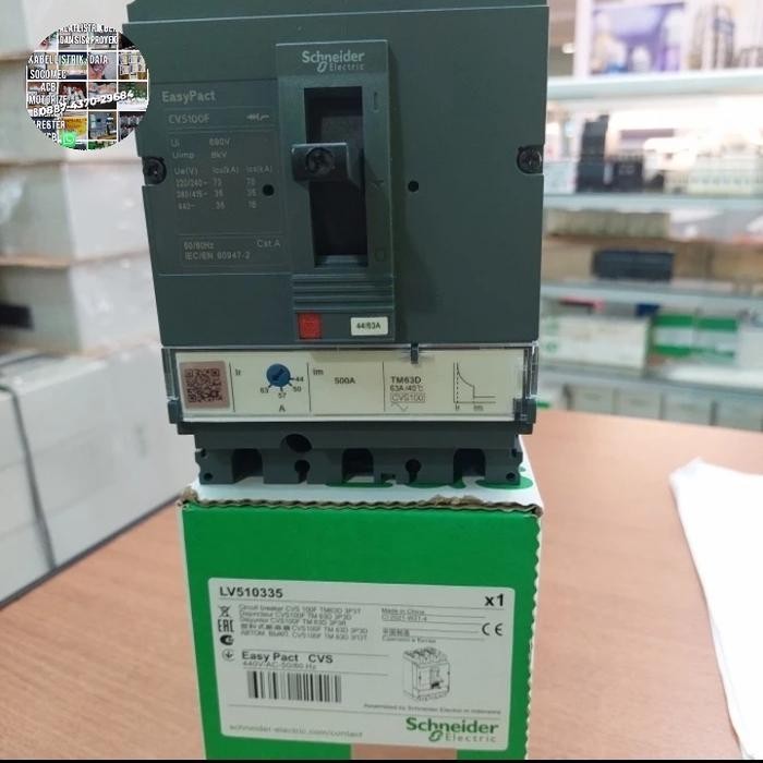 MCCB CVS100F 3P 44/63A 36kA ORIGINAL SCHNEIDER MCCB CVS 100F 63A
