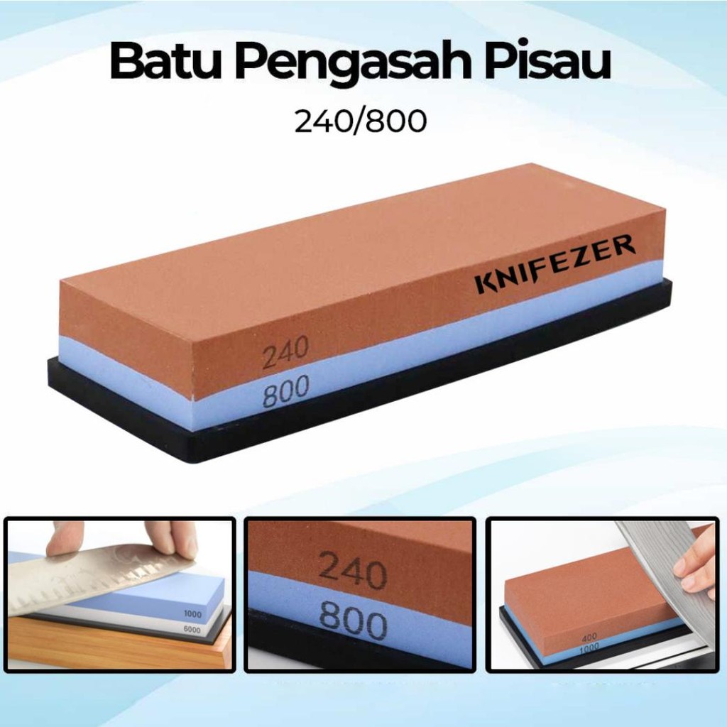 COD Batu Asah Asahan Gerinda Pengasah Pisau Dan Gunting Dapur Dengnan 2 Sisi Manual Profesional Serb