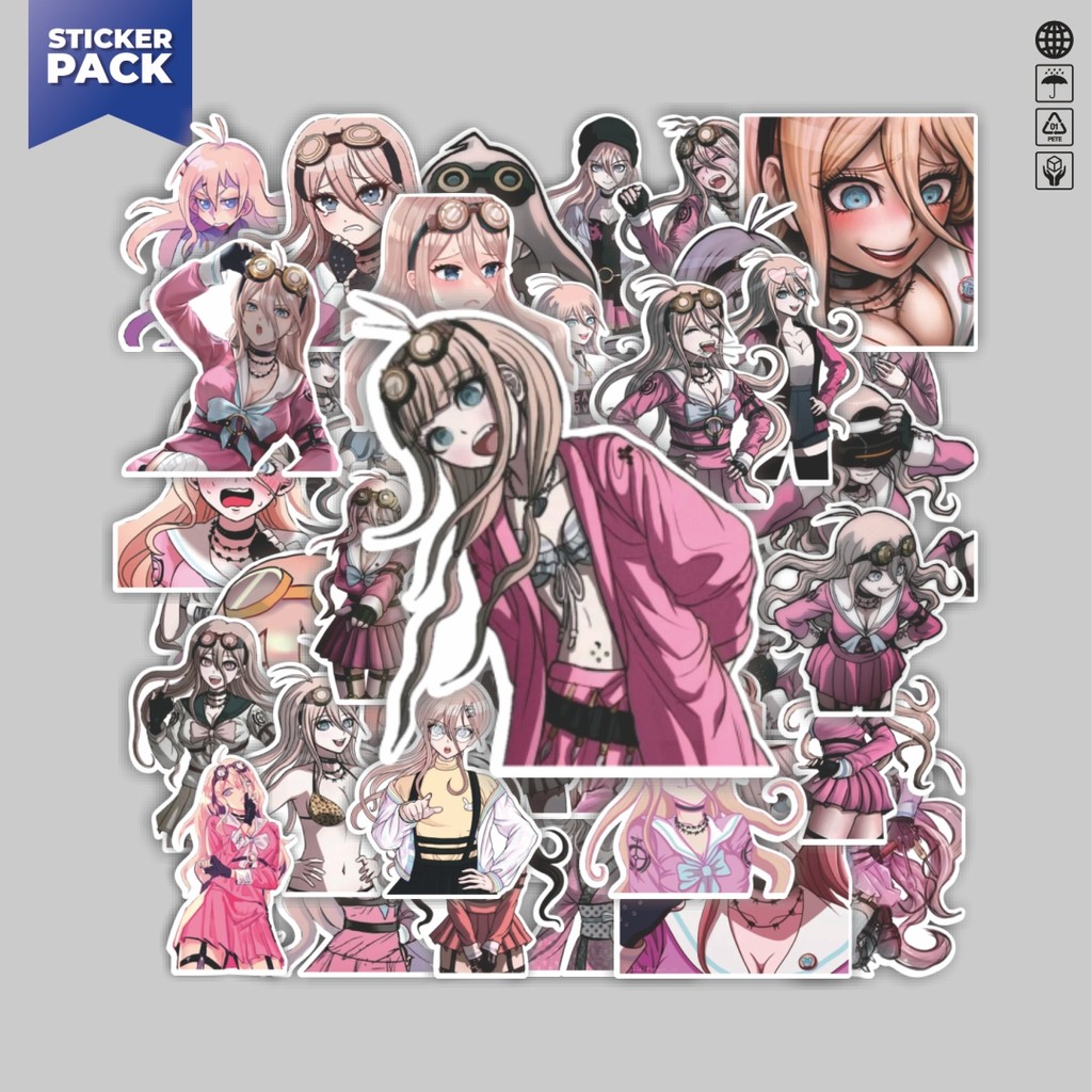 

[100PCS]Stiker Pack Stiker Game Anime Miu Iruma Danganronpa Aesthetic Vinyl Anti Air Dekorasi Sticker Laptop Buku Journal Koper Helm Casing HP Gitar Helm Skateboard