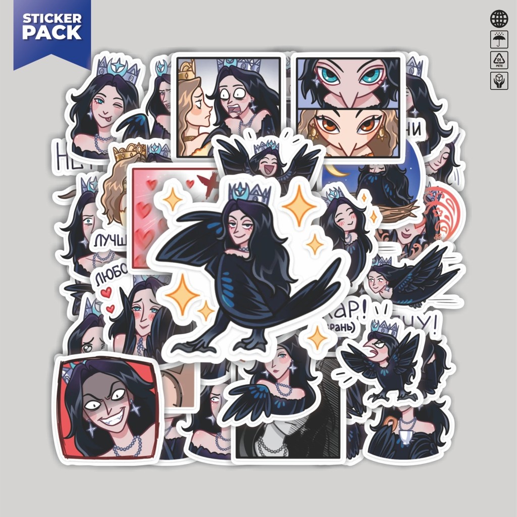 

[100PCS]Stiker Pack Stiker Funny Karakter Crow Girl Sirin Aesthetic Vinyl Anti Air Dekorasi Sticker Laptop Buku Journal Koper Helm Casing HP Gitar Helm Skateboard