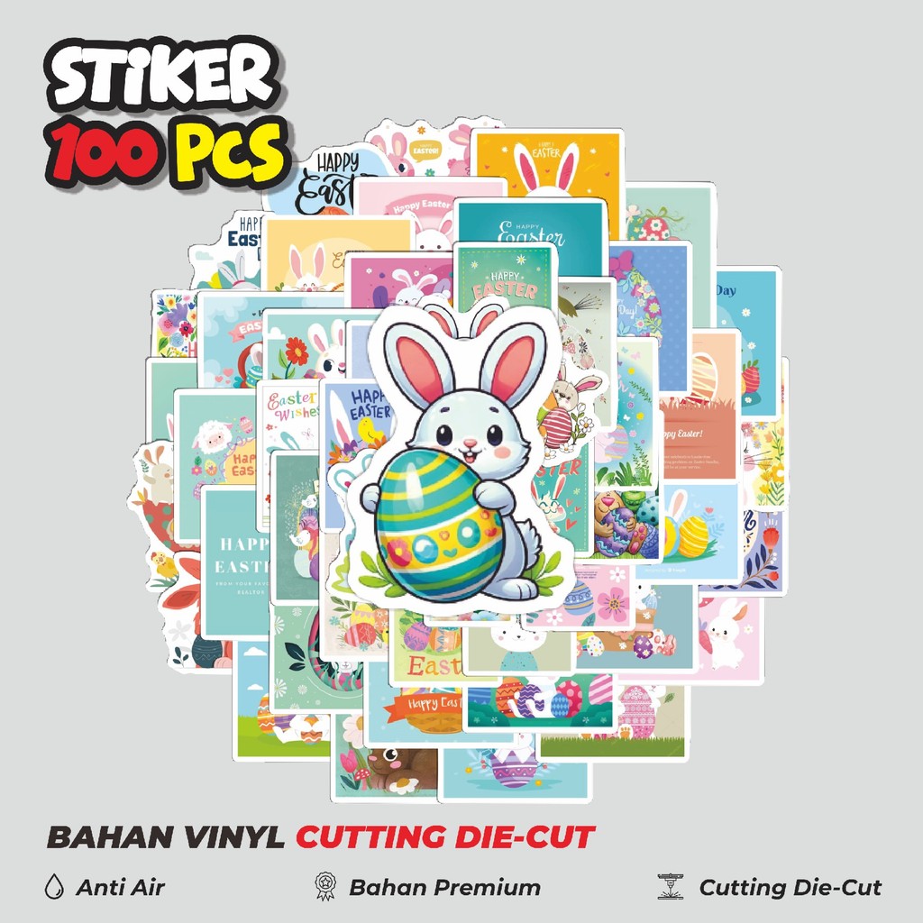 

Terbaru! 50 pcs Stiker Tema Paskah V2 Dekorasi Lucu Kreatif untuk Notebook, Skateboard, HP