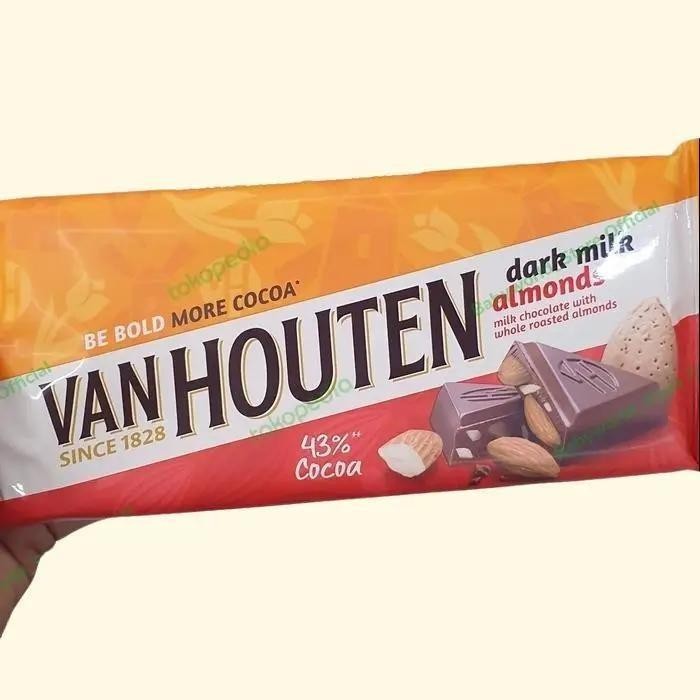 

Van Houten Coklat Chunky dark milk almonds 140G