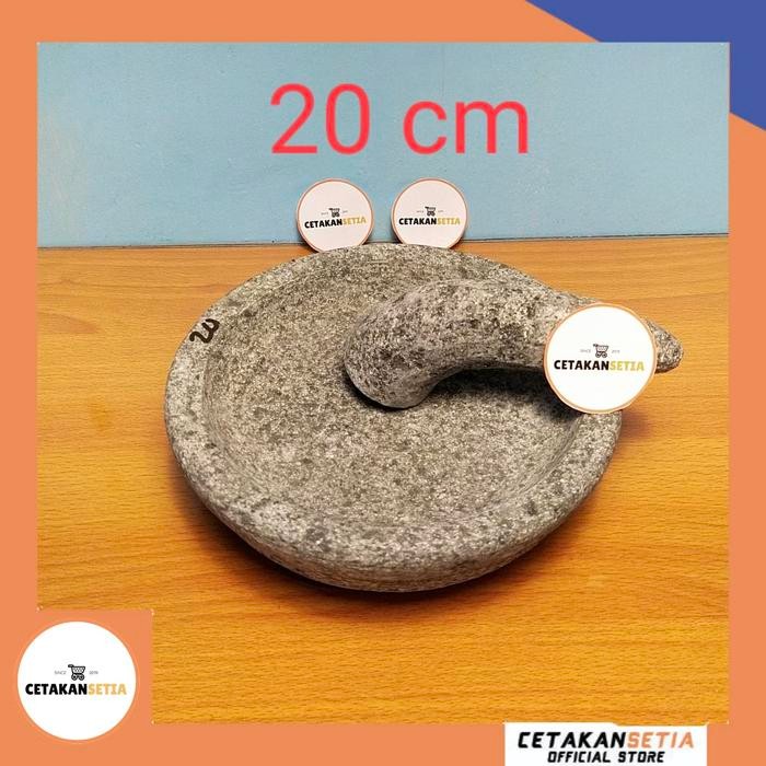 (20 cm) Cobek Batu Bubut Asli Dijamin / Batu Gunung asli