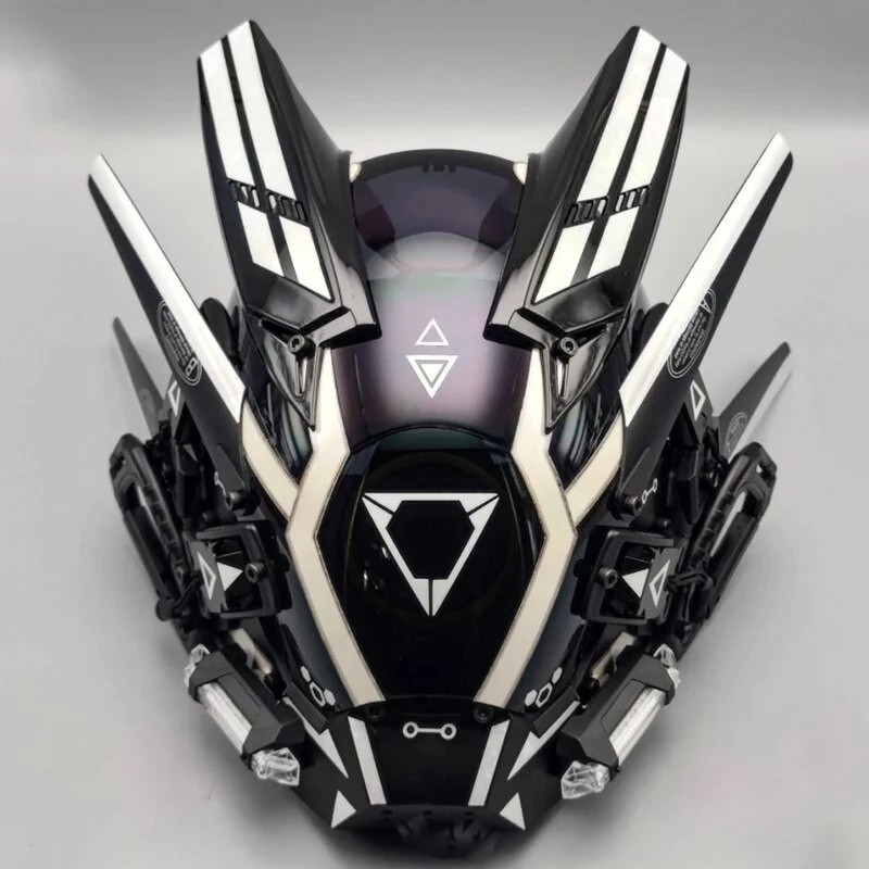 helm cyberpunk, topeng / cosplay helmet cyber punk led , topeng robot keren / mask / X-RA
