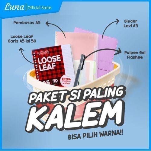 

Luna Paket Binder A5 Sekolah Set 4IN1 Paket Binder Kampus Kuliah Sudah Termasuk Isi Binder