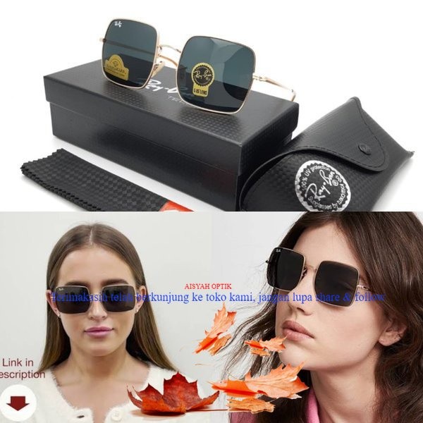 kacamata sunglasses anti UV pria wanita casual Rayban Square Evolve