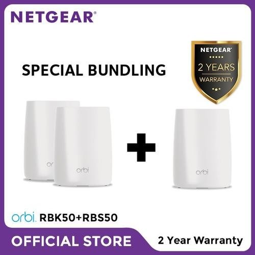 Netgear Bundling RBK50 RBS50 AC3000 Orbi Tri Band WiFi Mesh System N