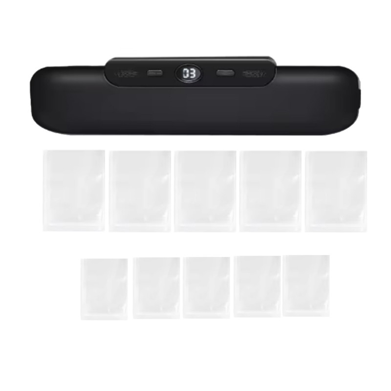 

ABVI-Vacuum Sealer Packaging Machine With Free 10Pcs Vacuum Bags Household Vacuum Food Sealing US Plug