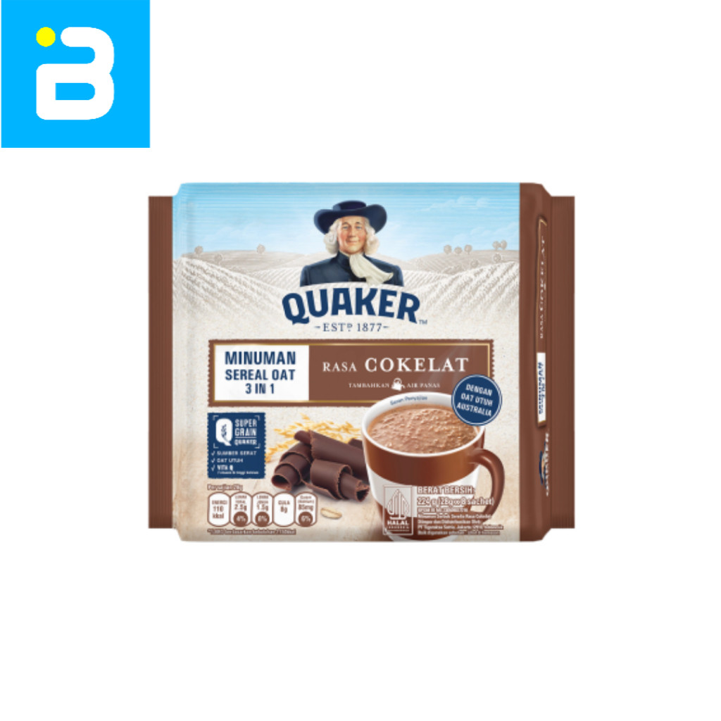 

Quaker 3in1 Rasa Cokelat 5x28G