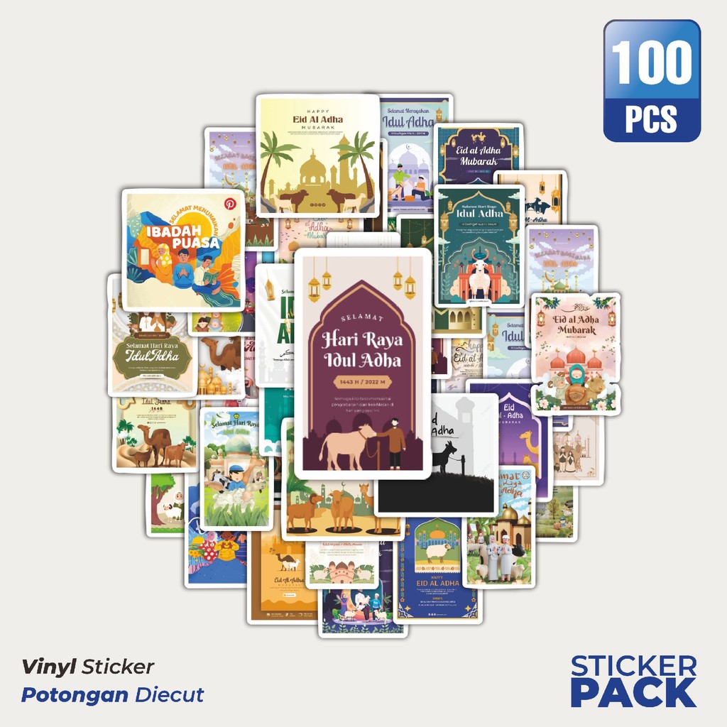 

Stiker Vinyl Stiker Tema Idul Adha V1 Waterproof Aesthetic- Untuk Laptop, Motor, dan Helm - Paper Stationery Pack