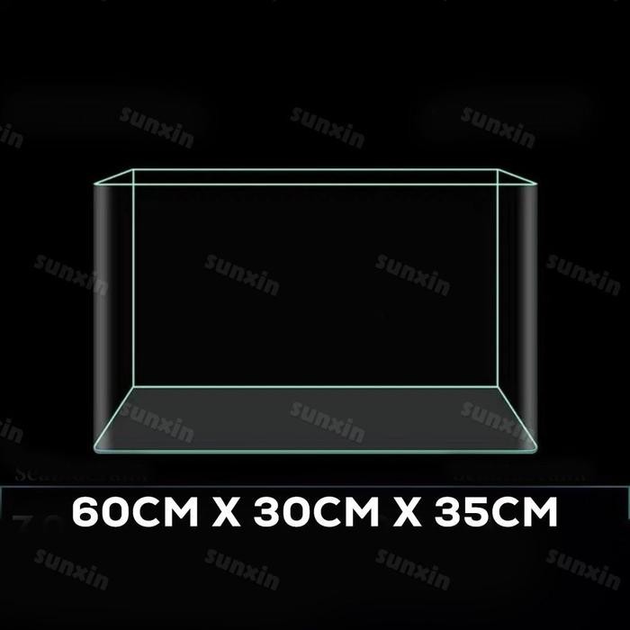 Sale LEPET Akuarium Ikan JR510 Tangki Ikan Mini dengan bahan kaca bening melengkung - 60CM x 30CM x 