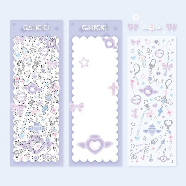 

Sticker Deco Photocard GLITTER STIKER HOLOGRAM Journal Decorative Stickers - PURPLE