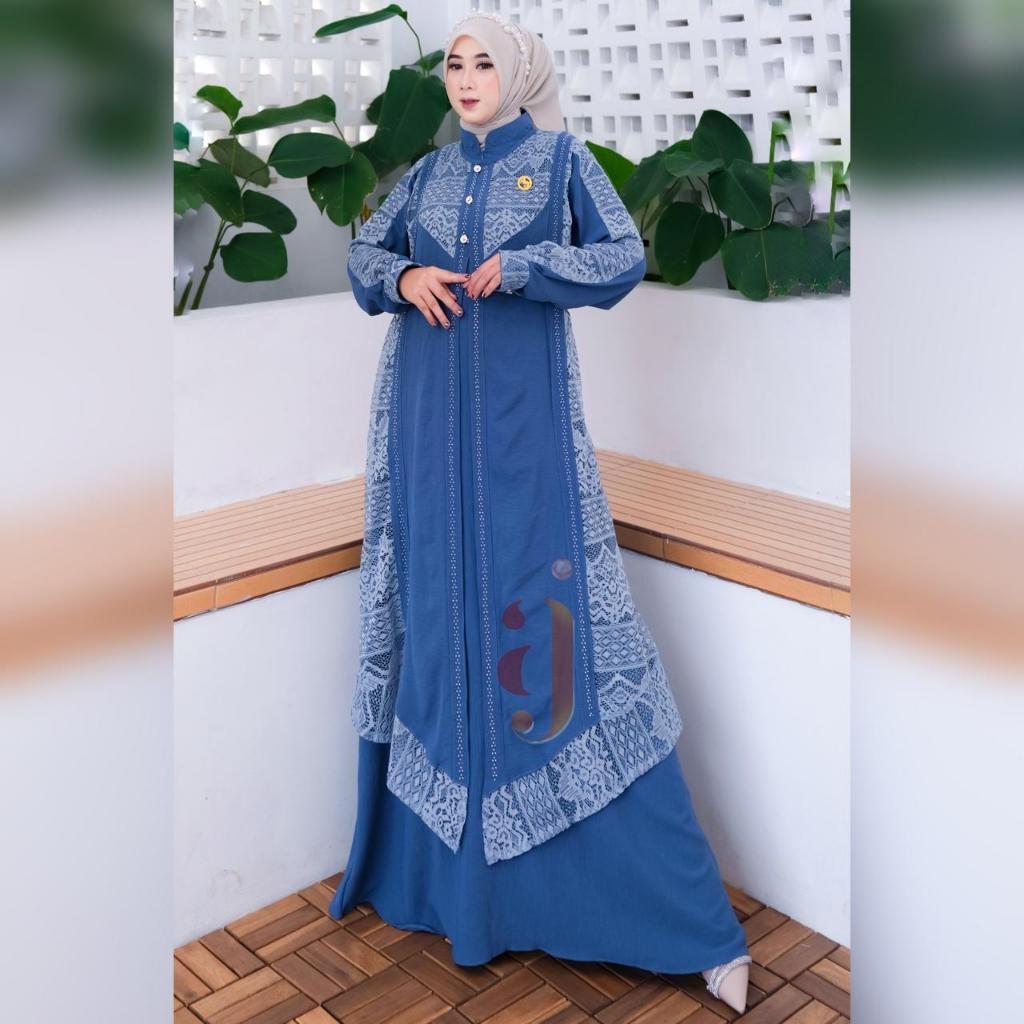 MACIAS_ lylia maxi, gamis brokat busui trendy, OOTD brokat terbaru, gamis brokat best seller