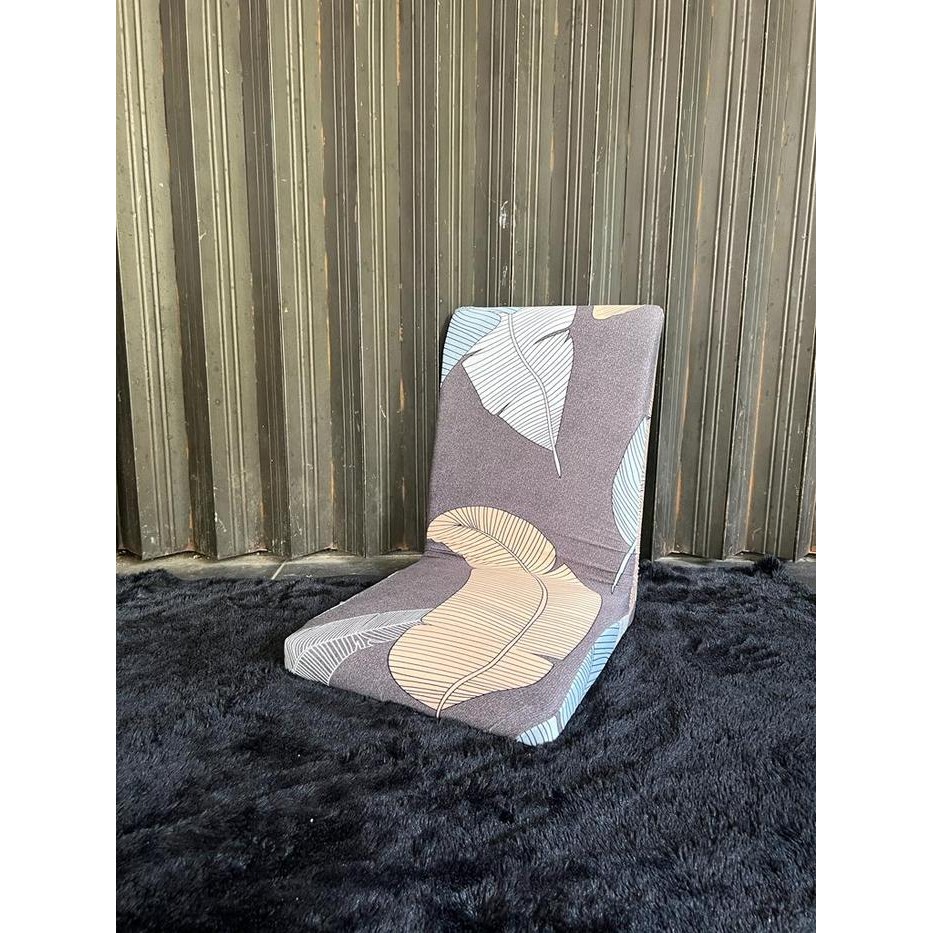 Cover kursi lipat LANTAI lazy bag ukuran: M n L elastis/Sarung LAZY BAG stretch. - Banana leaf, Size