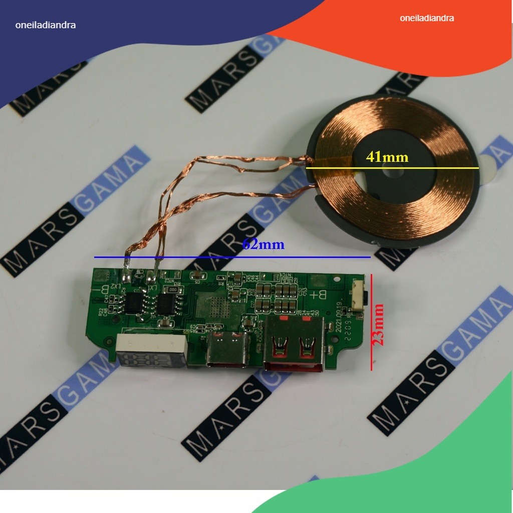 Modul PB LCD Power Bank wireless VOOC Fast Quick charger 22W QC3.0 PD3.0 QC4.0 Qualcomm