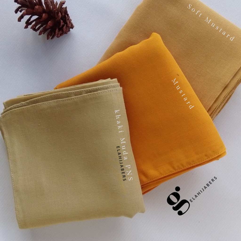 Jilbab Segi empat Paris Premium Jilbab Khaki Muda PNS